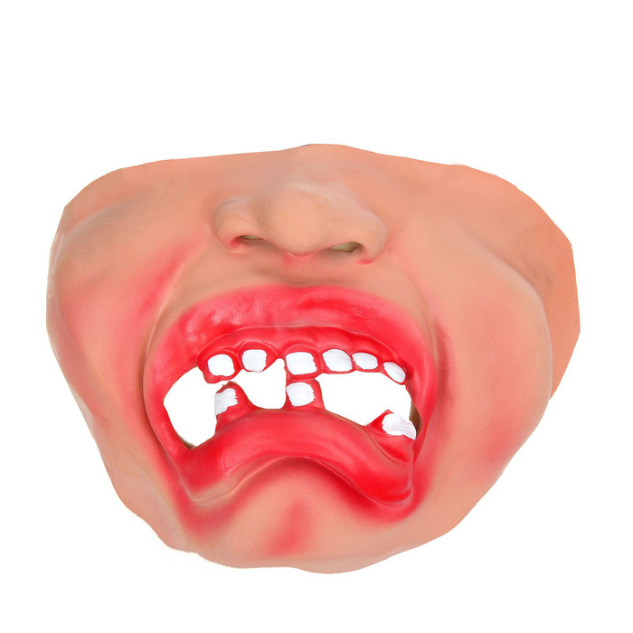 Карнавальная полумаска латекс "Зубы" на резинке