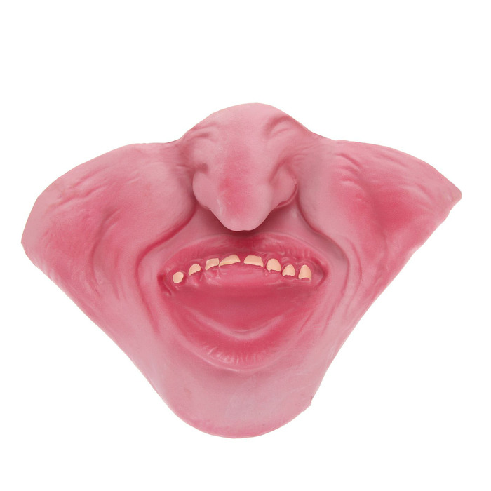 Карнавальная полумаска латекс "Весельчак" на резинке