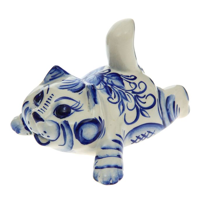 Сувенир "Кошка Тимоша" гжель