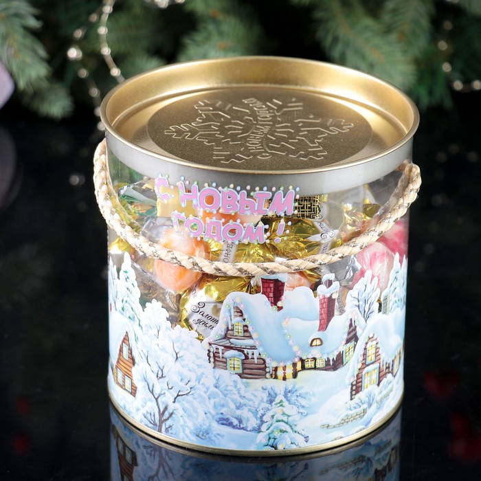 Подарочная коробка, тубус "Семейка" 12х12 см