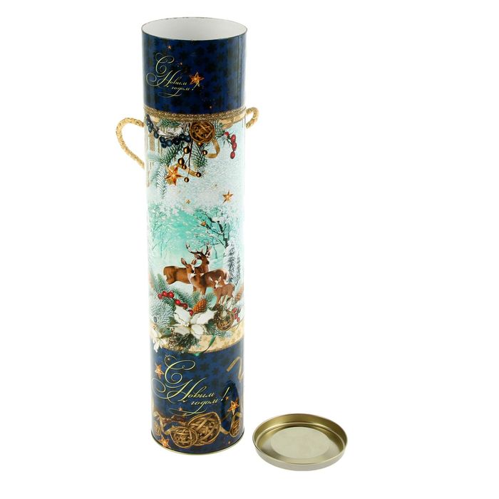 Подарочная коробка, тубус "Карамелька" 9.2х41.5 см