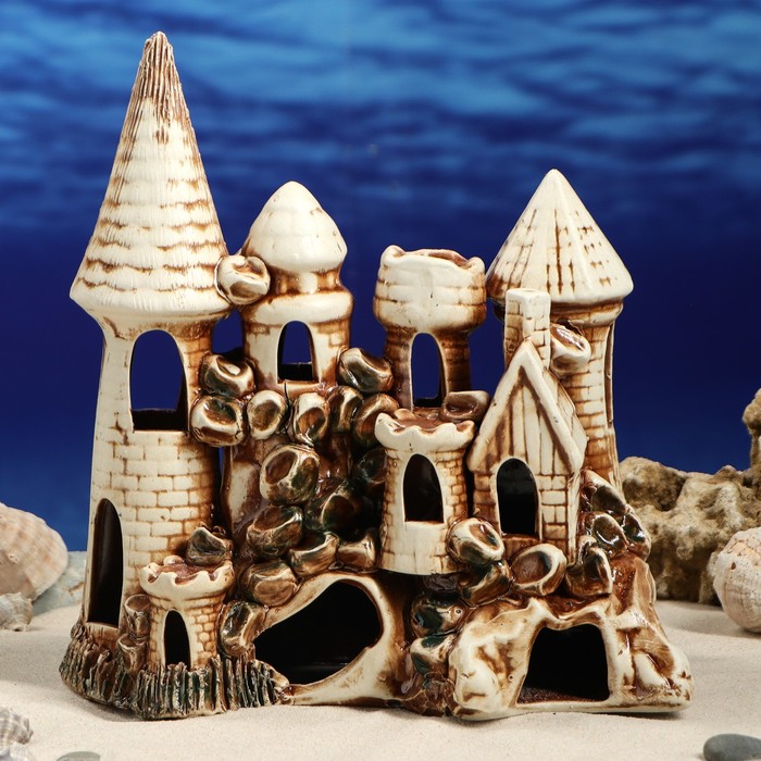 Декорации для аквариума "Замок" большой микс