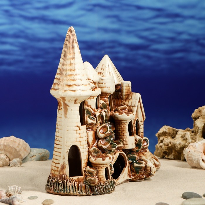 Декорации для аквариума "Замок" большой микс