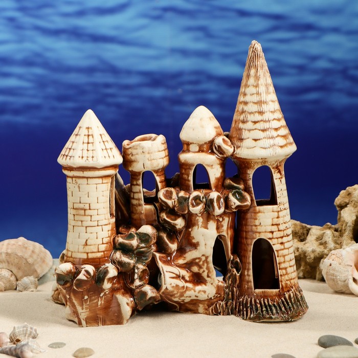 Декорации для аквариума "Замок" большой микс