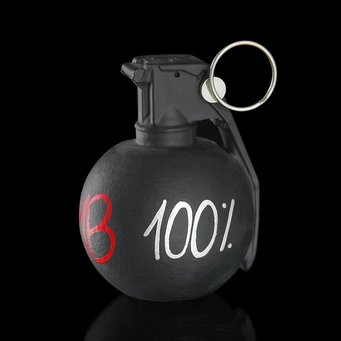 Держатель для карточек и фото Лимонка. 100% bomb черный, 9 × 12 × 8 см