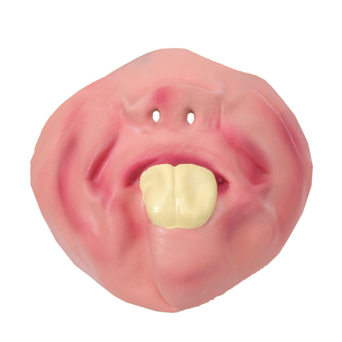 Карнавальная полумаска латекс "Зубастик" на резинке