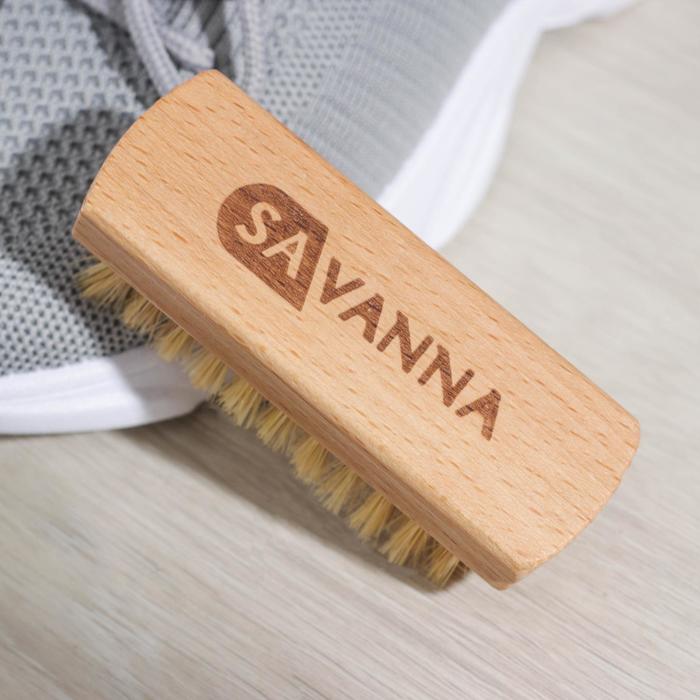 Щётка для обуви SAVANNA, 10×3,5 см, 59 пучков, натуральный волос