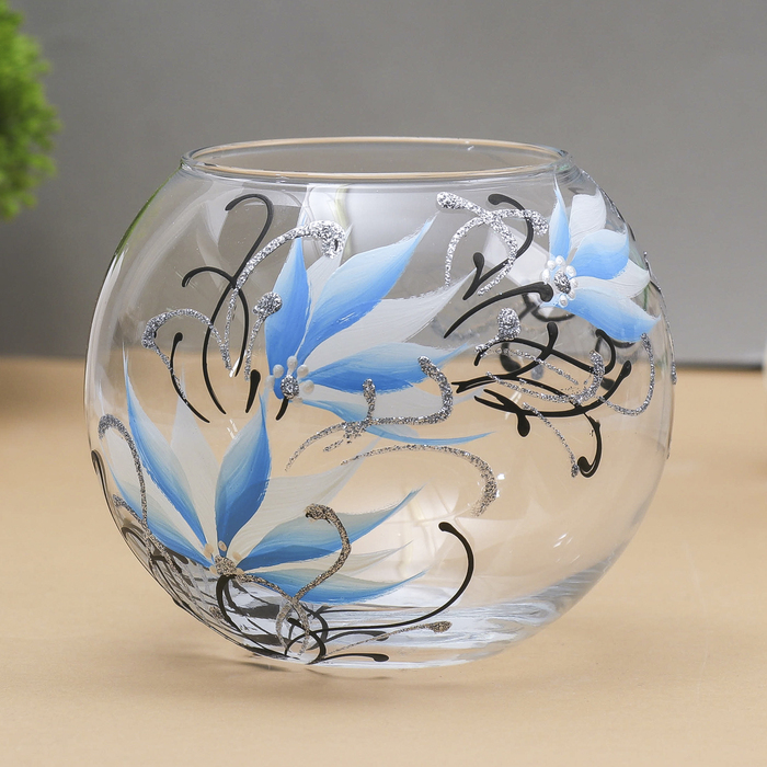 Ваза-шар "Венеция", голубая