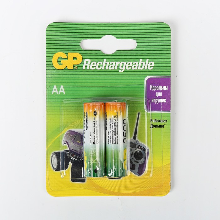 Аккумулятор GP, АА, HR6-2BL, 2450 mAh, блистер, 2 шт.