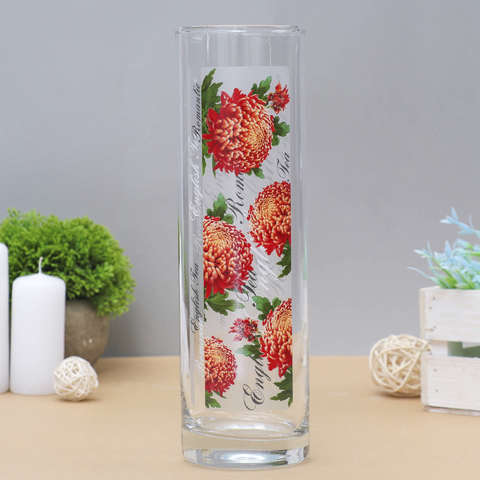 Ваза "Хризантемы", English tea, цилиндр