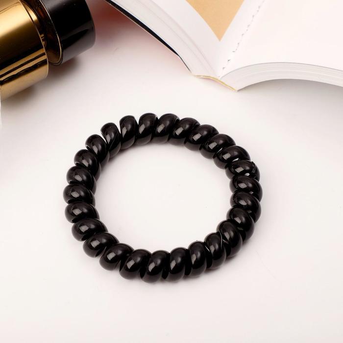 Резинка для волос Пружинка 5 см, чёрный резинка для волос пружинка металлик 5 см микс