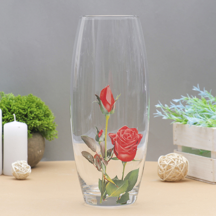 Ваза "Флора", красная роза