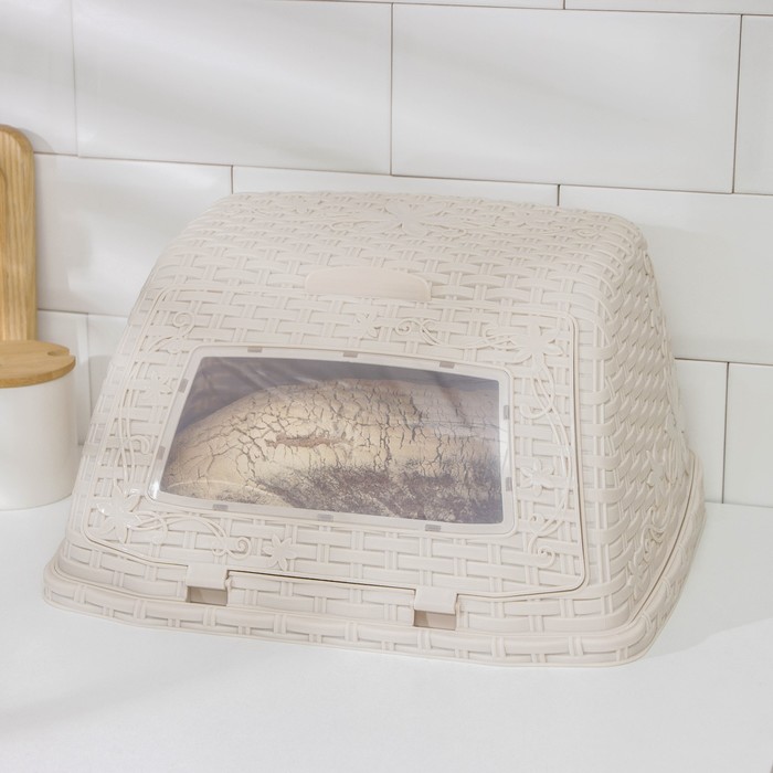 Хлебница "Плетенка", цвет слоновая кость