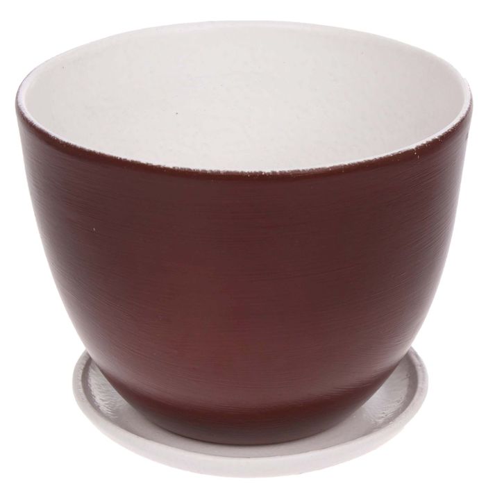 Кашпо "Драже" коричневое 2 л