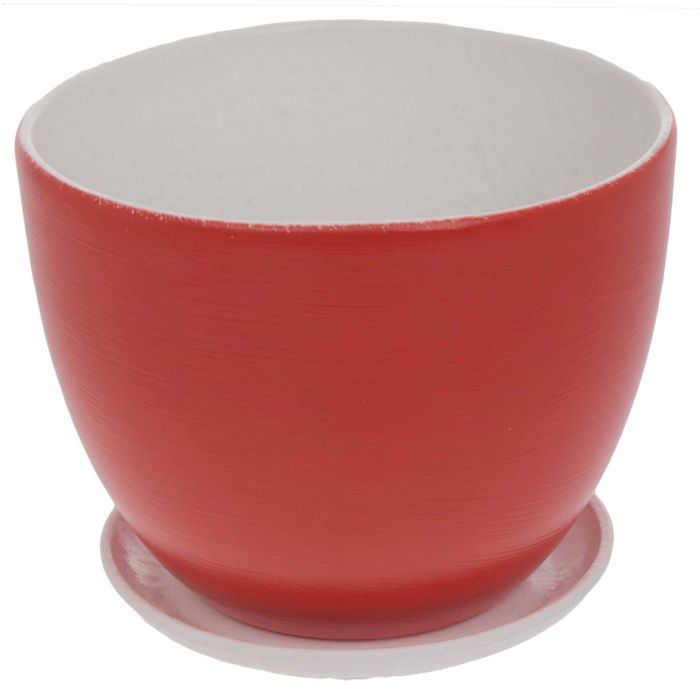 Кашпо "Драже" красное 2 л