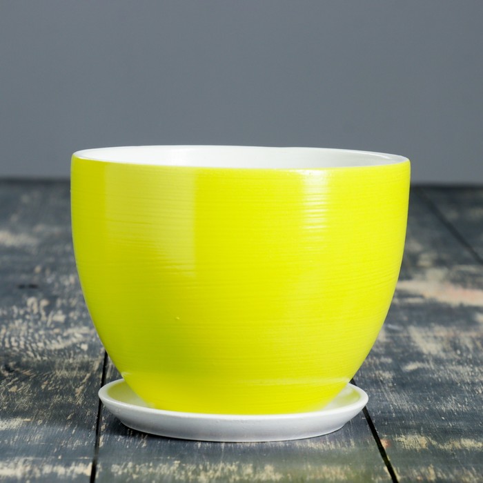 Кашпо "Драже" салатовое 1,1 л