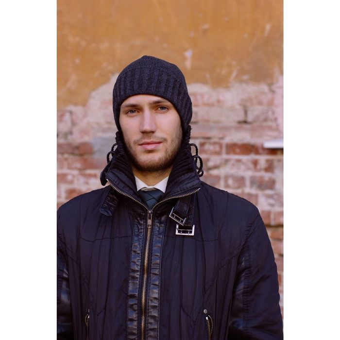 Шапка мужская "ФОКС" демисезонная, размер 56-58, цвет темно-серый 140703