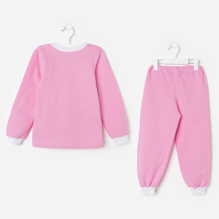 Пижама на манжетах, футер, рост 122 см (64), цвет МИКС 1.1150-56_Д