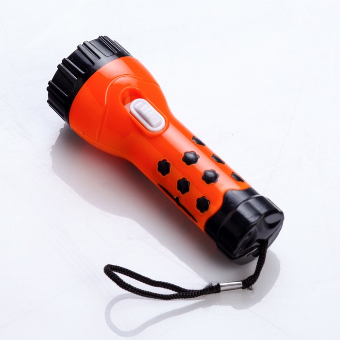 Фонарик ручной, вставки-цветочки, 1 диод, микс