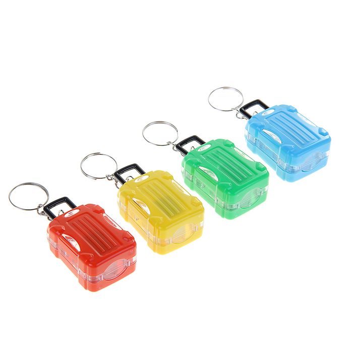 Брелок световой 1 лампочка "Чемодан", МИКС