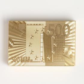 Карты игральные пластиковые '500 евро', 54 шт, 30 мкм, 8.7 х 5.7 см, золотистые, в шкатулке Ош