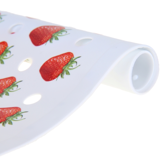 Коврик в раковину 30х26 см "Фрукты-ягоды", цвет МИКС