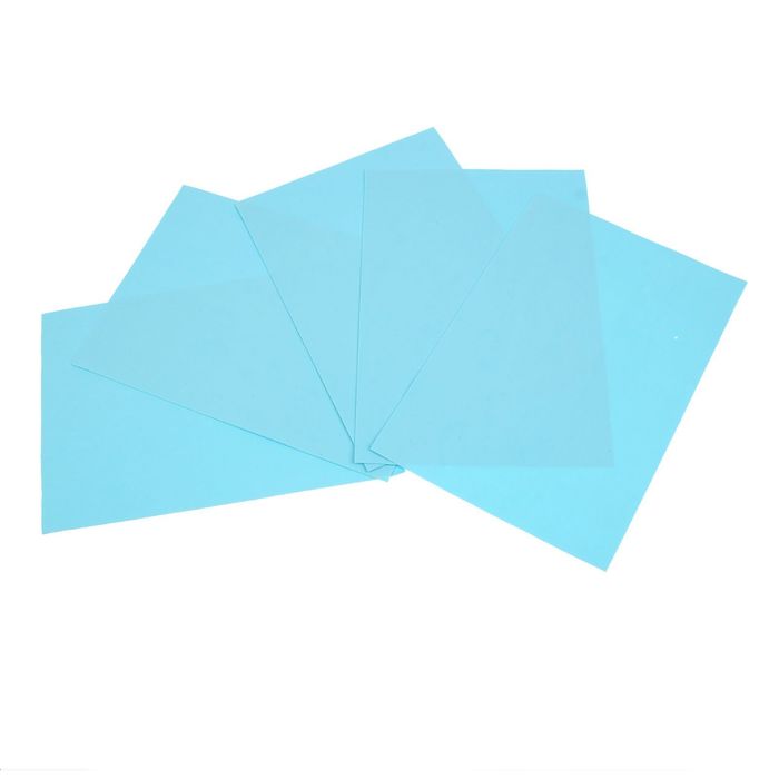 Фоамиран "Рукоделие" 1 мм, 210*297 мм, (набор 5 листов) небесная лазурь