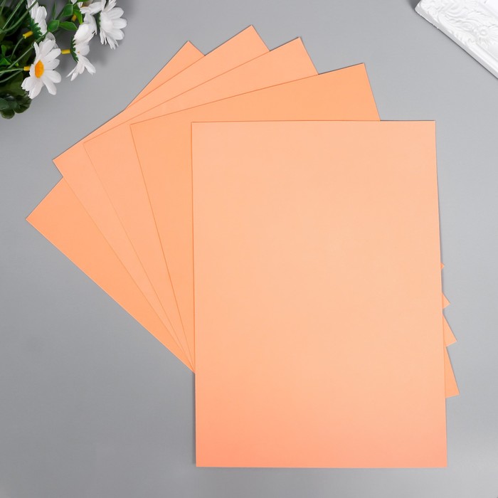 Фоамиран "Рукоделие" 1 мм, 210*297 мм (набор 5 листов) персик