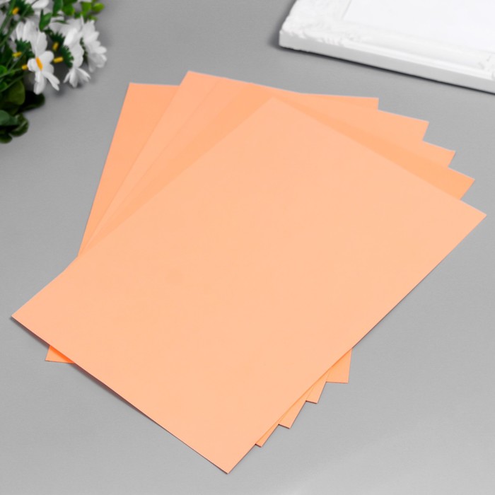 Фоамиран "Рукоделие" 1 мм, 210*297 мм (набор 5 листов) персик