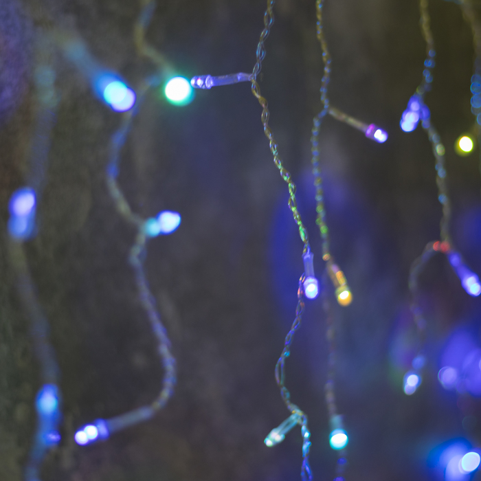 Гирлянда "Бахрома" Ш:1,2 м, В:0,6 м, Н.С. LED-60-220V, моргает, МУЛЬТИ(RGB)