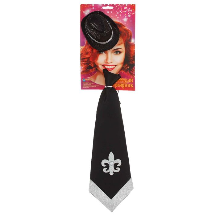 Карнавальный набор 2 предмета: шляпка, галстук, цвета МИКС