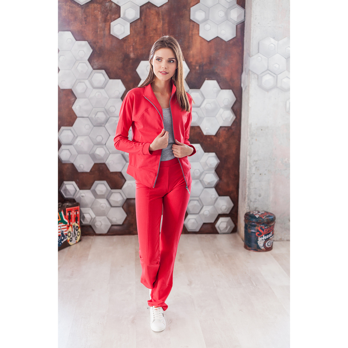 Костюм женский (куртка, брюки) М-529-05 коралл, р-р 44