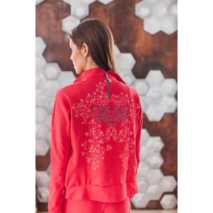 Костюм женский (куртка, брюки) М-529-05 коралл, р-р 44