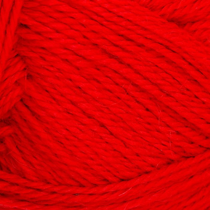 Пряжа "Алиса" 50% шерсть, 50% вискоза 300м/100гр (0040, красный, )