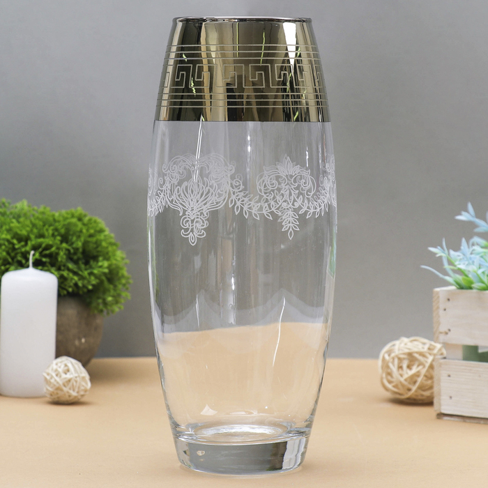 Ваза "Флора", барокко, с гравировкой и напылением