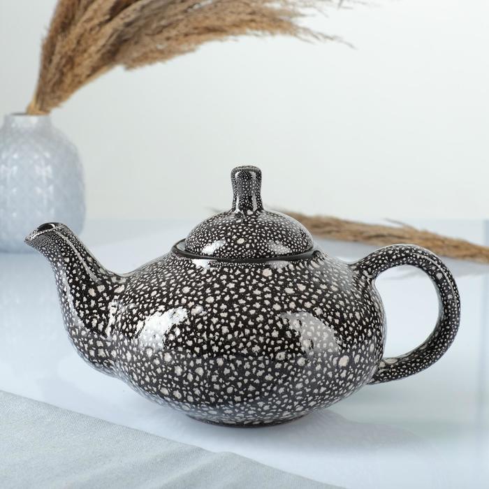 Чайник Кроха средний 1л / 13х14см, мрамор глиняный чайник средний 350мл