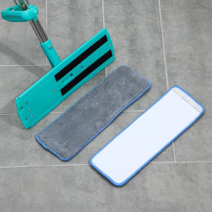 Швабра плоская с отжимом SuperClean, насадка из микрофибры, цвет МИКС