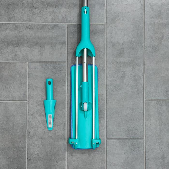 Швабра плоская с отжимом SuperClean, насадка из микрофибры, цвет МИКС