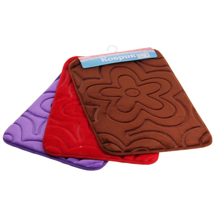 Коврик для ванной "Цветы", цвет МИКС