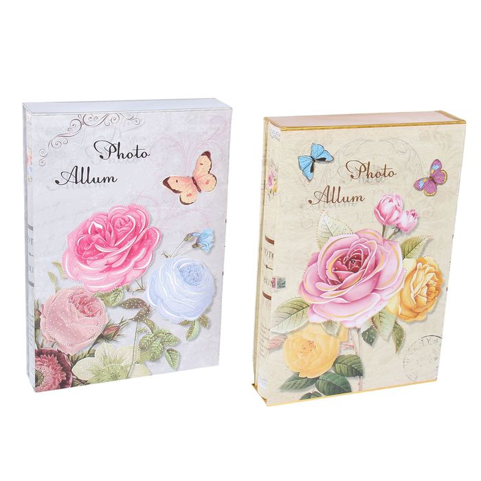 Фотоальбом на 180 фото 10х15 см "Крупные пионы" голография, микс