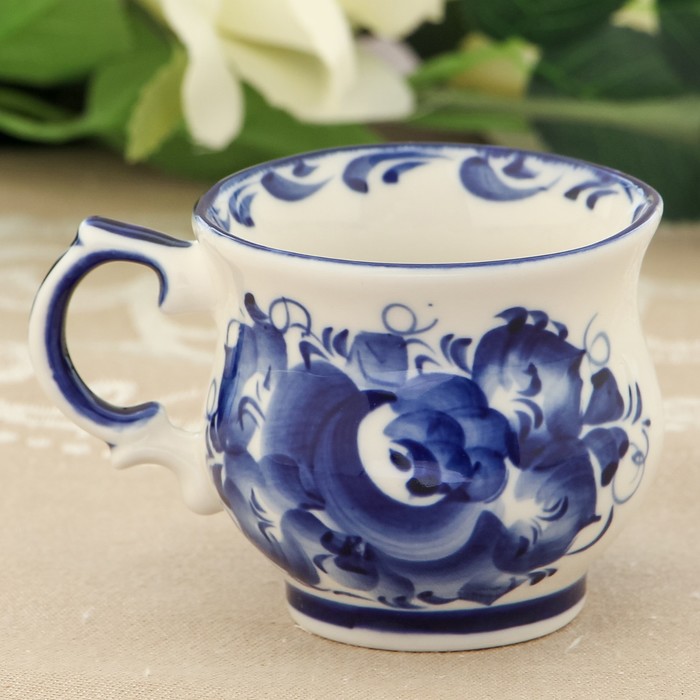 Чашка «Кофейная», гжель