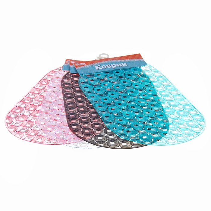 SPA-коврик для ванны "Квадраты" прозрачный, цвет МИКС