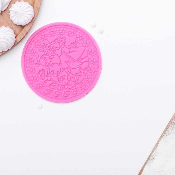 Молд 13 см "Птицы в саду", цвета МИКС