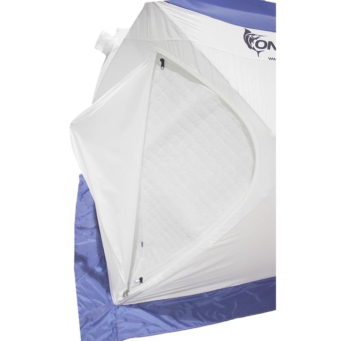 Палатка «Призма Стандарт» 150, трёхслойная, цвет белый/синий