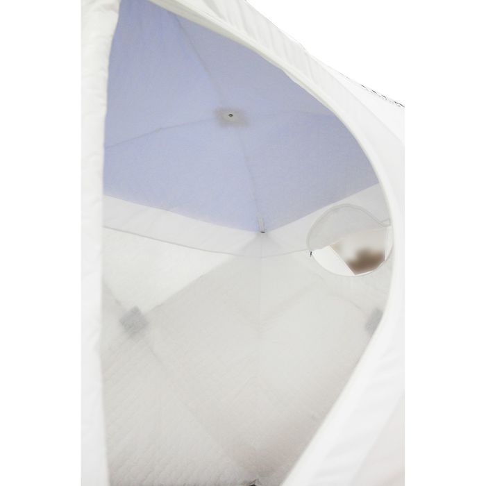 Палатка «Призма Стандарт» 150, трёхслойная, цвет белый/синий