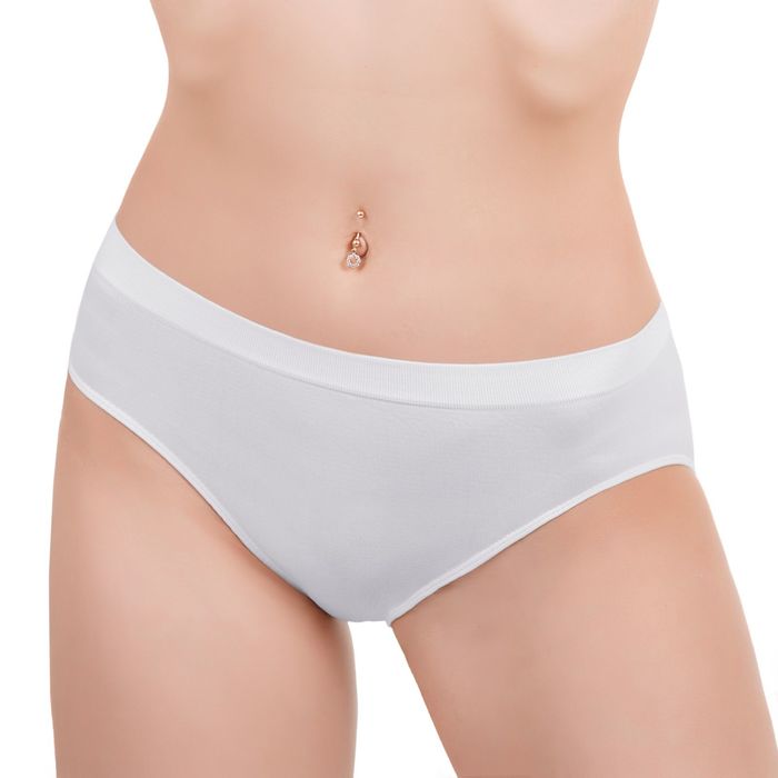 Бесшовные трусы женские slip, миди, Collorista (белый,2XL/3XL)