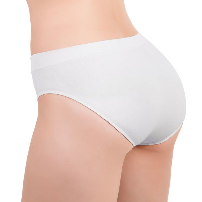 Бесшовные трусы женские slip, миди, Collorista (белый,2XL/3XL)