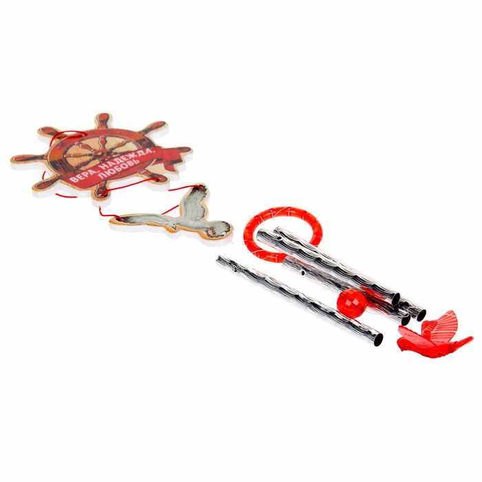 Музыка ветра "Вера, надежда, любовь", 4 трубки, 10 х 50 см