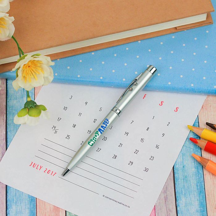 Ручка-лазер в коробке "Супер-лазер" + фонарик