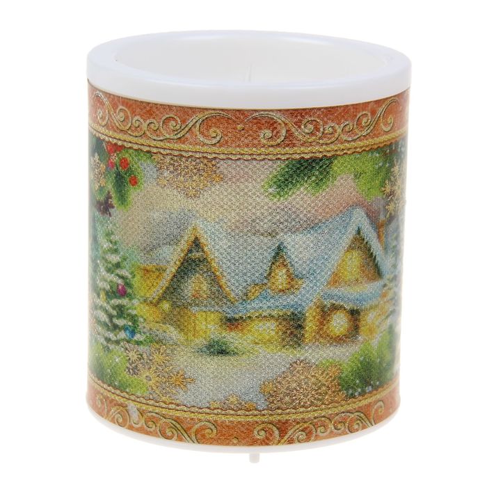 Светильник-свечка "С Новым годом" домик